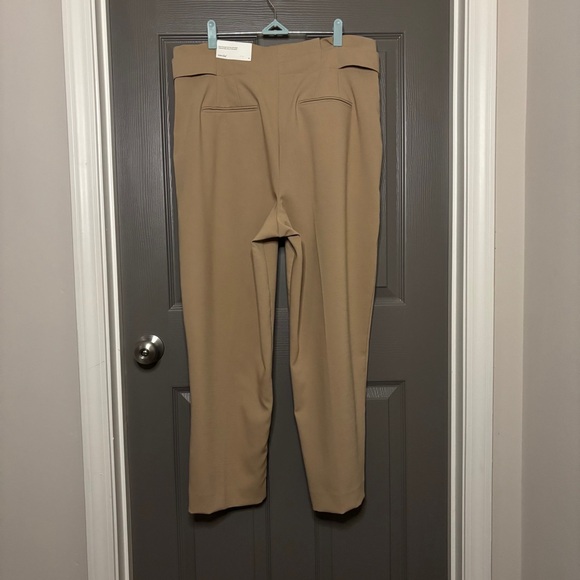 Ann Taylor The Paperbag Ankle Pant New Trousers / Pants Tan Pleated Size 14 - Picture 8 of 14